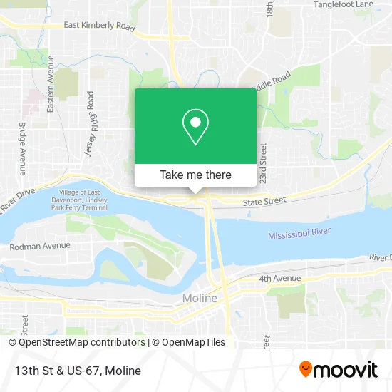 Mapa de 13th St & US-67
