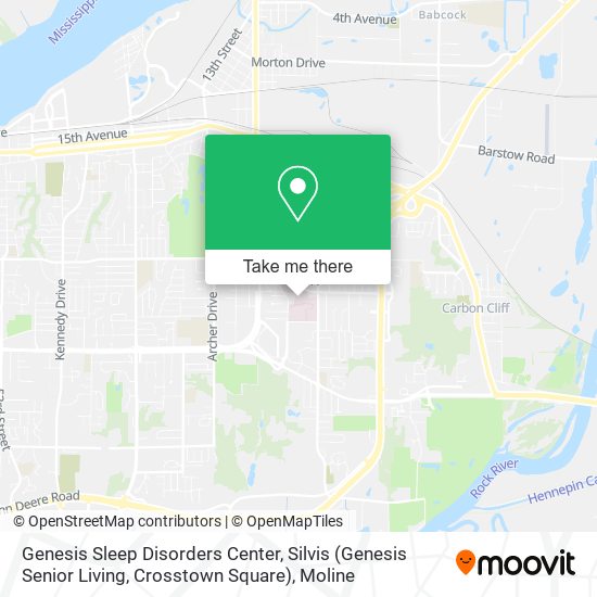 Genesis Sleep Disorders Center, Silvis (Genesis Senior Living, Crosstown Square) map