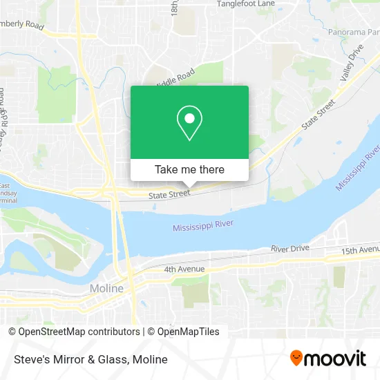 Steve's Mirror & Glass map