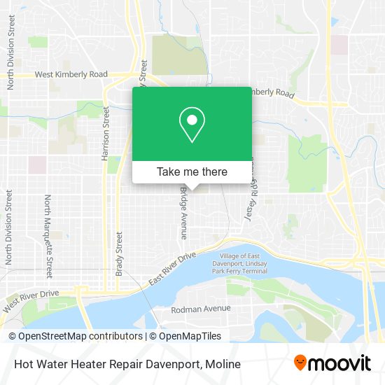 Hot Water Heater Repair Davenport map