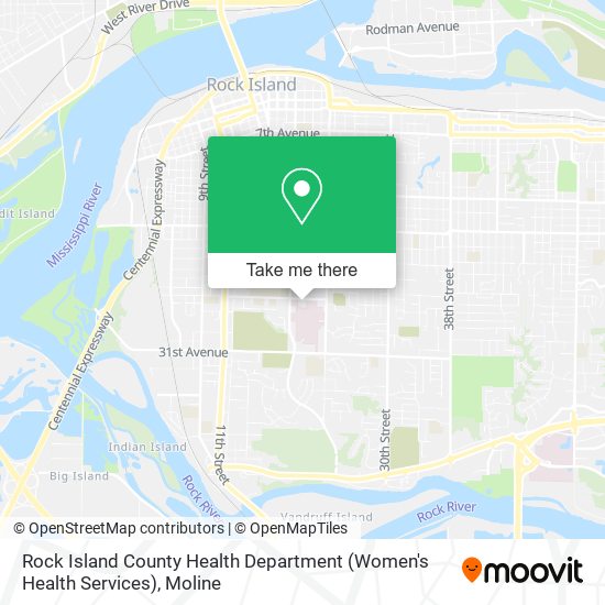 Mapa de Rock Island County Health Department (Women's Health Services)