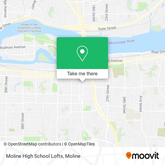 Moline High School Lofts map