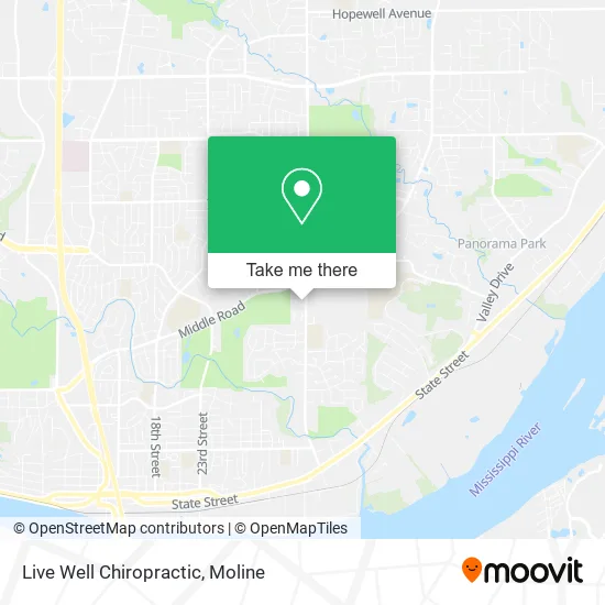 Live Well Chiropractic map