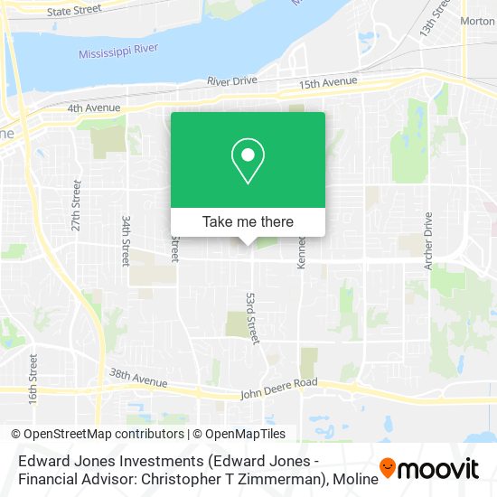 Mapa de Edward Jones Investments (Edward Jones - Financial Advisor: Christopher T Zimmerman)