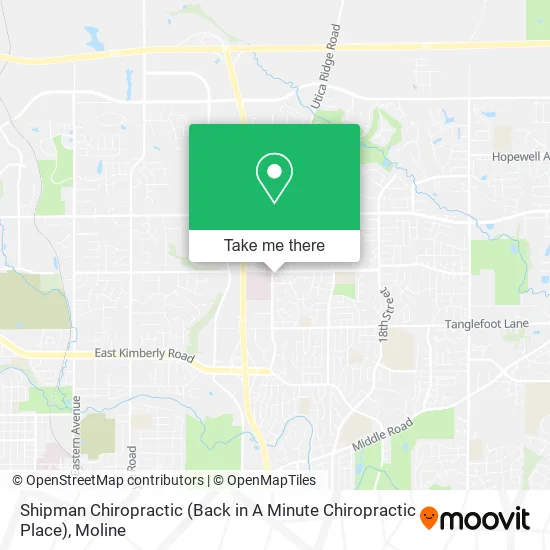 Shipman Chiropractic (Back in A Minute Chiropractic Place) map