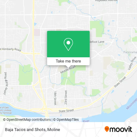 Baja Tacos and Shots map
