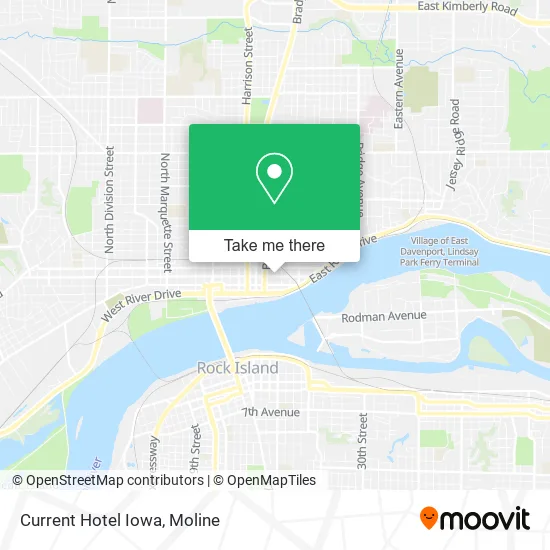 Current Hotel Iowa map