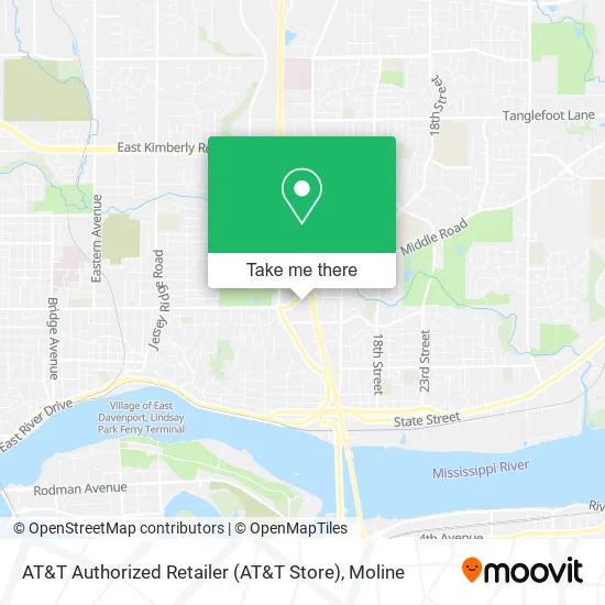 AT&T Authorized Retailer (AT&T Store) map