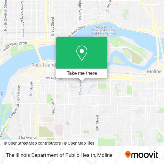 The Illinois Department of Public Health map