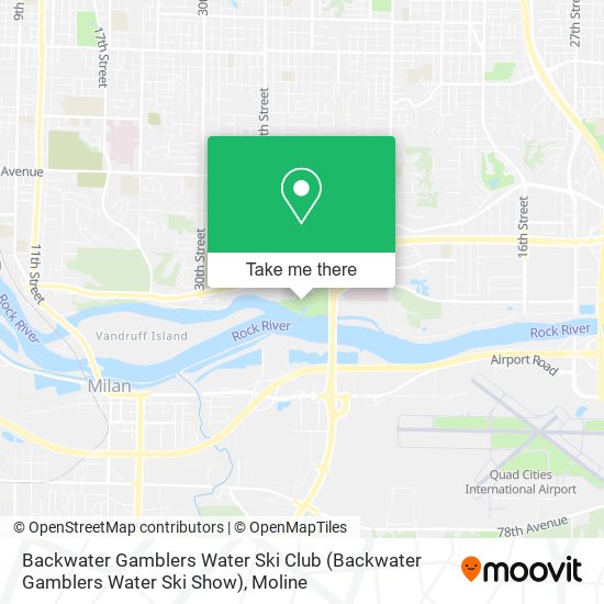 Backwater Gamblers Water Ski Club map