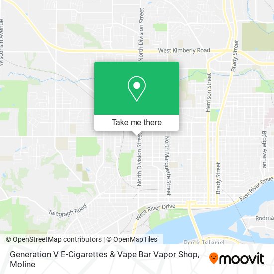 Generation V E-Cigarettes & Vape Bar Vapor Shop map