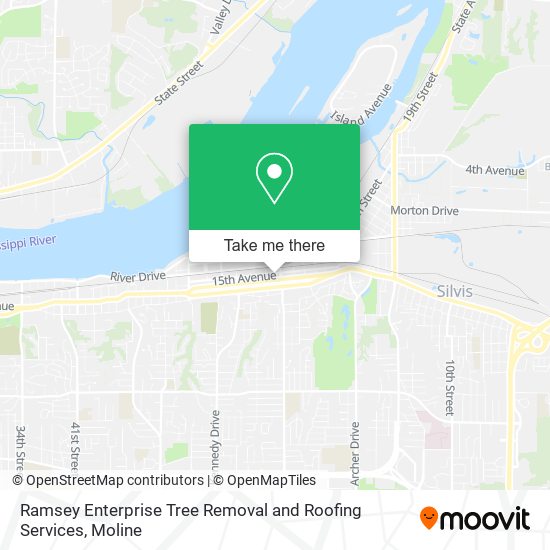 Ramsey Enterprise Tree Removal and Roofing Services map