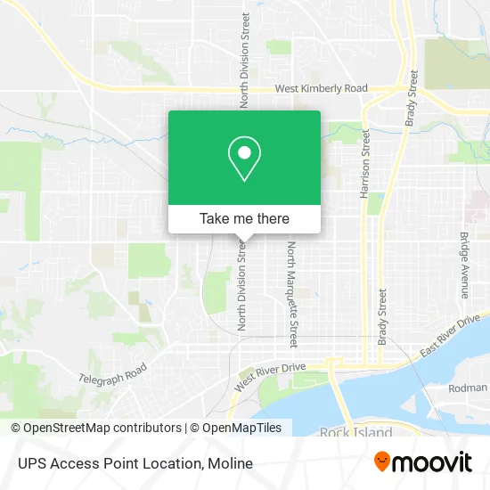 UPS Access Point Location map