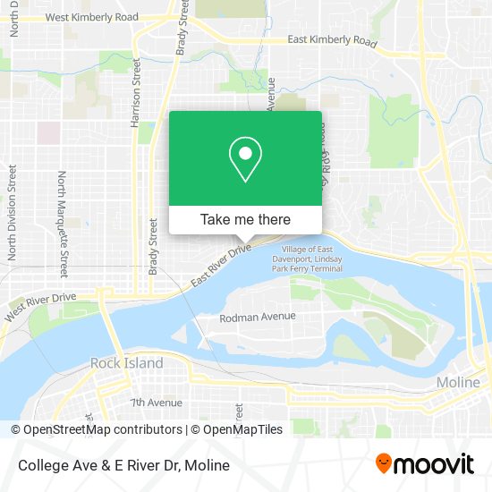 College Ave & E River Dr map