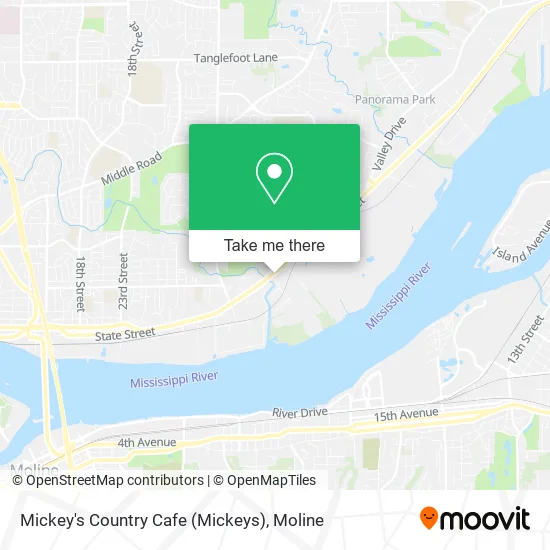 Mapa de Mickey's Country Cafe (Mickeys)