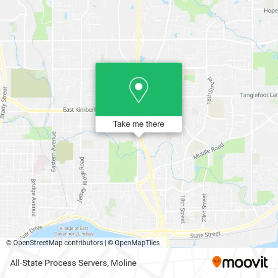 All-State Process Servers map
