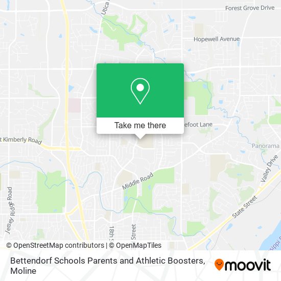 Bettendorf Schools Parents and Athletic Boosters map