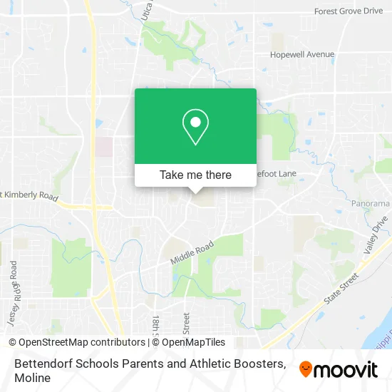 Mapa de Bettendorf Schools Parents and Athletic Boosters