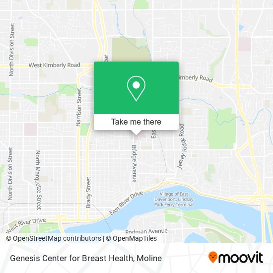Genesis Center for Breast Health map