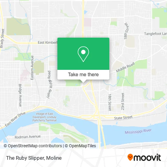 The Ruby Slipper map