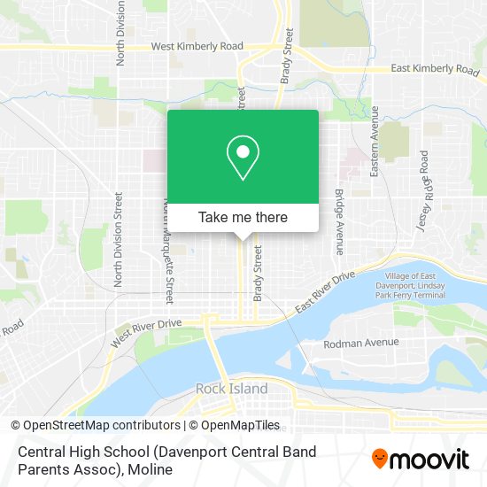 Central High School (Davenport Central Band Parents Assoc) map
