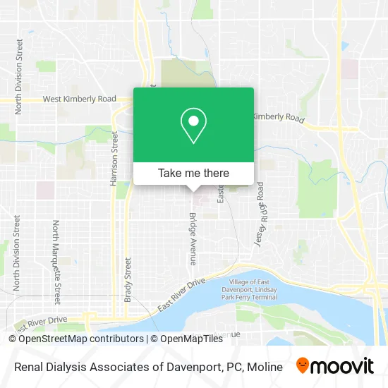 Renal Dialysis Associates of Davenport, PC map