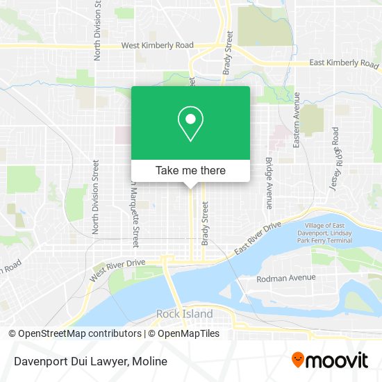 Mapa de Davenport Dui Lawyer