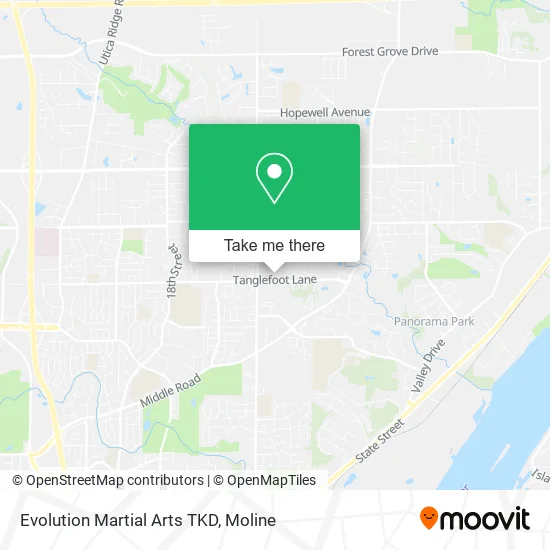 Mapa de Evolution Martial Arts TKD