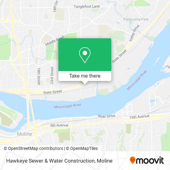 Hawkeye Sewer & Water Construction map