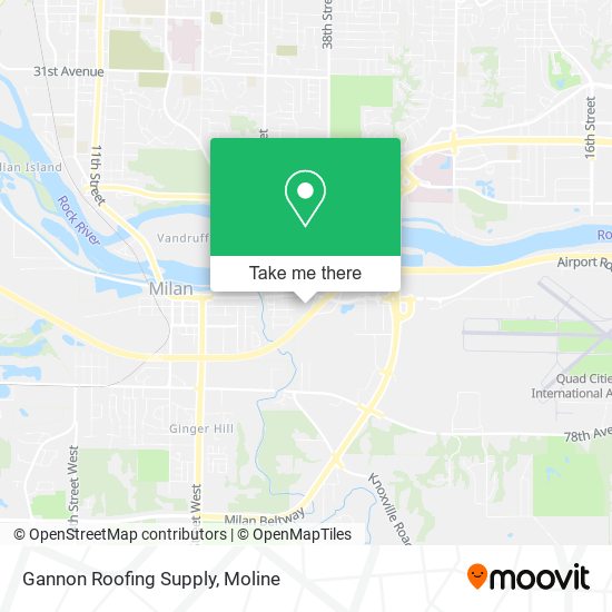 Gannon Roofing Supply map