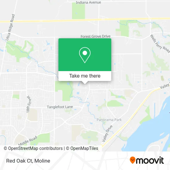 Red Oak Ct map