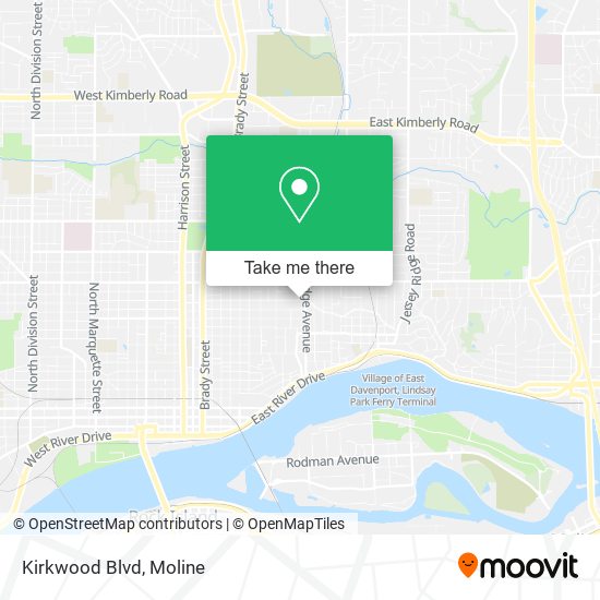 Kirkwood Blvd map