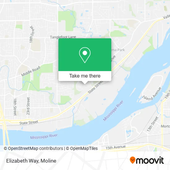 Mapa de Elizabeth Way
