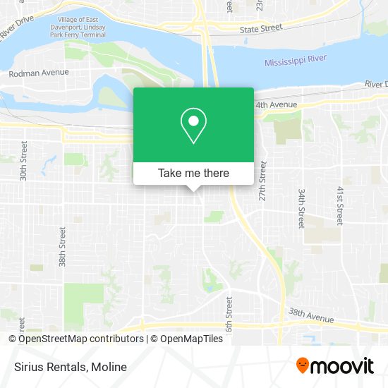 Sirius Rentals map