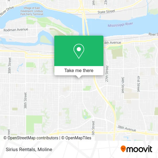 Sirius Rentals map