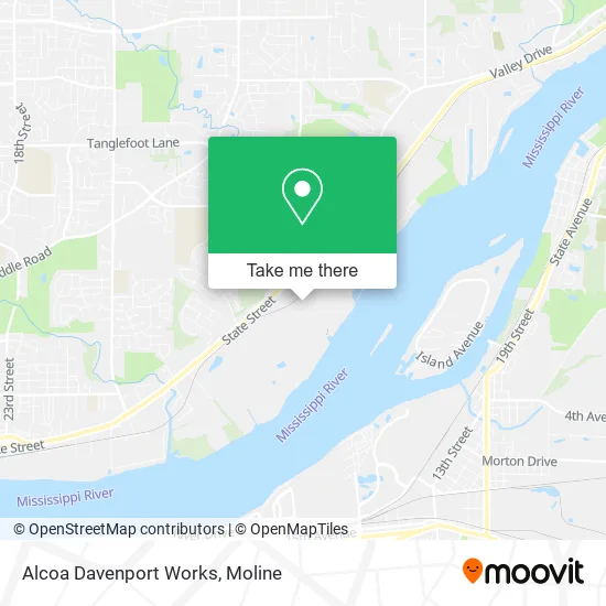 Alcoa Davenport Works map
