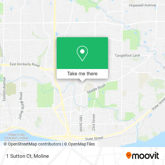 Mapa de 1 Sutton Ct