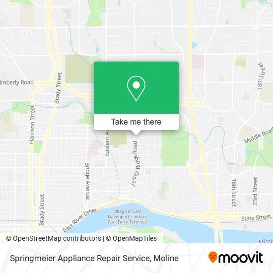 Springmeier Appliance Repair Service map