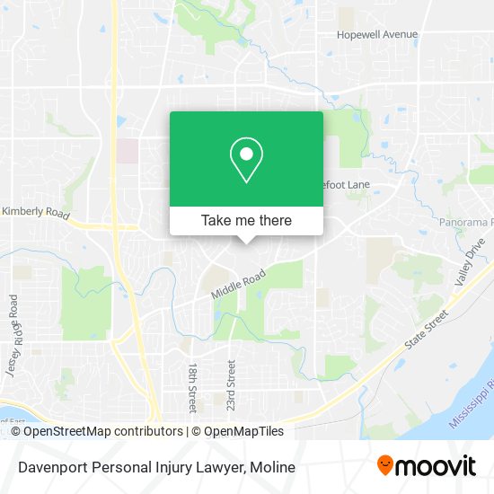 Davenport Personal Injury Lawyer map