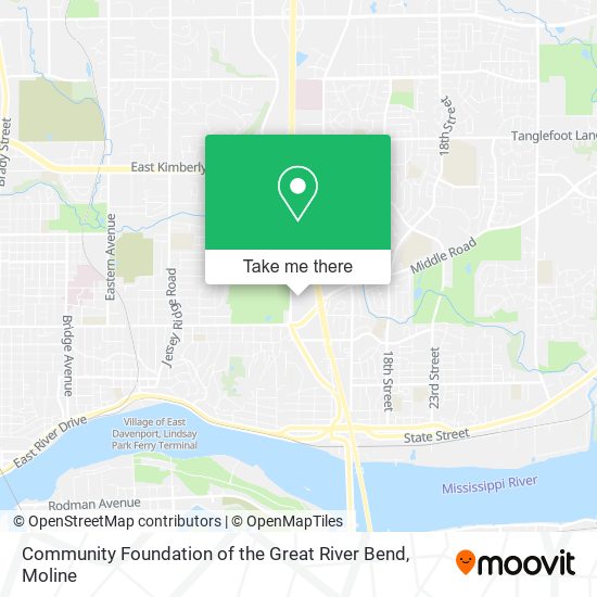Community Foundation of the Great River Bend map