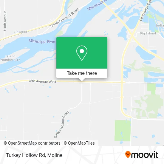 Turkey Hollow Rd map