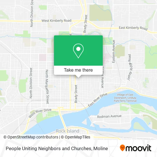 People Uniting Neighbors and Churches map