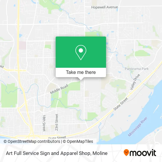Mapa de Art Full Service Sign and Apparel Shop