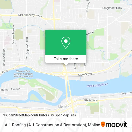 A-1 Roofing (A-1 Construction & Restoration) map