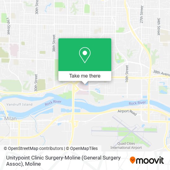 Mapa de Unitypoint Clinic Surgery-Moline (General Surgery Assoc)