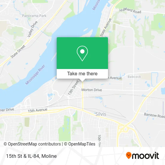 15th St & IL-84 map