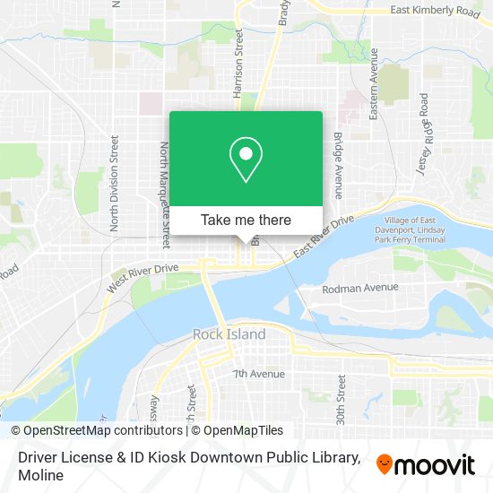 Driver License & ID Kiosk Downtown Public Library map
