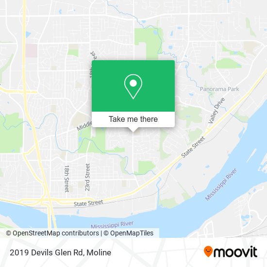 2019 Devils Glen Rd map