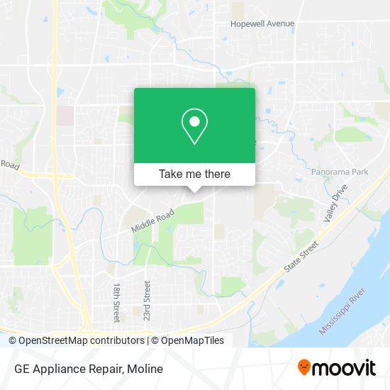 GE Appliance Repair map