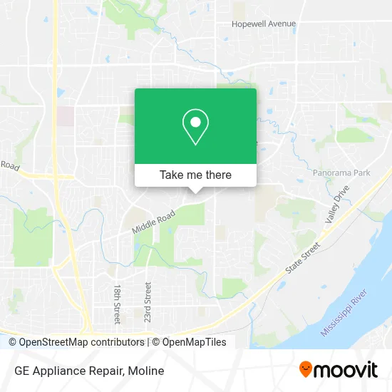 GE Appliance Repair map